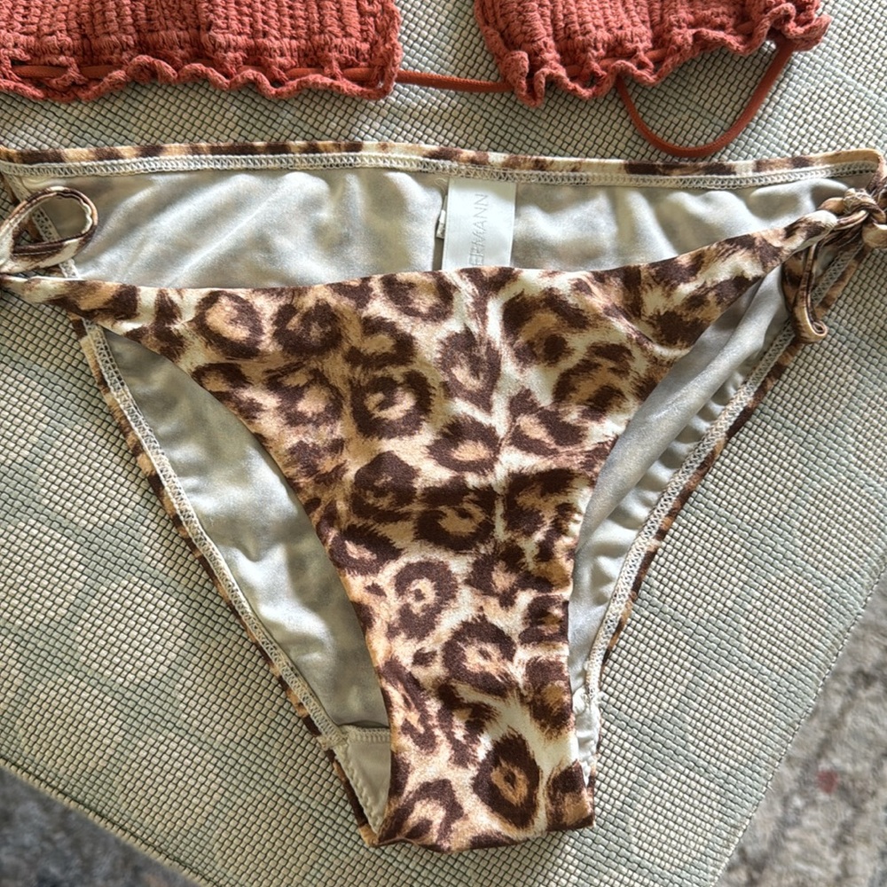 Zimmermann Alchemy Crochet Leopard Bikini Size 2 - Picture 6 of 11